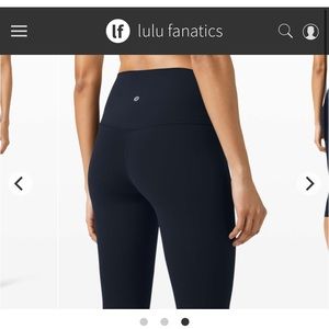 Lululemon Align™ High Rise Crop 17" True Navy SZ 2